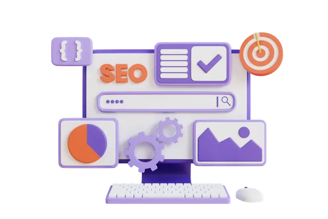 Seo Optimierung  3D Illustration