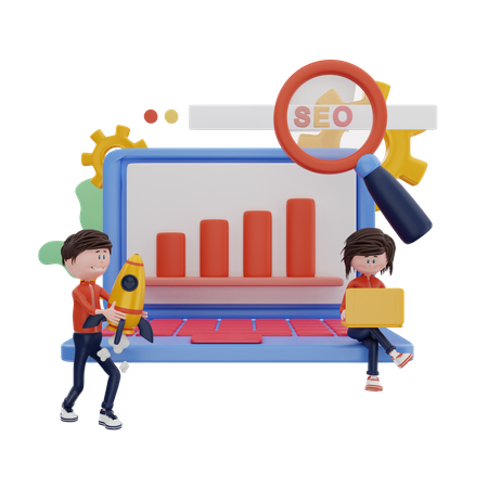 SEO Optimization  3D Illustration