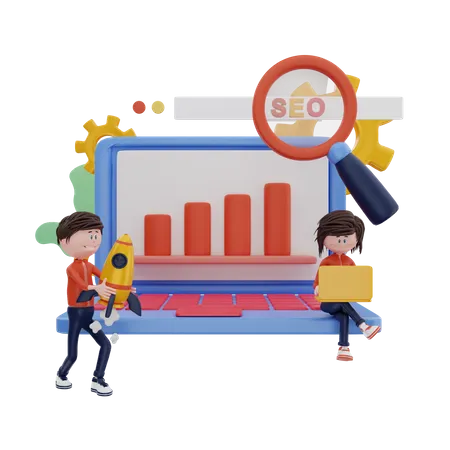 SEO Optimization  3D Illustration