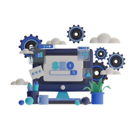 Seo Optimization  3D Illustration
