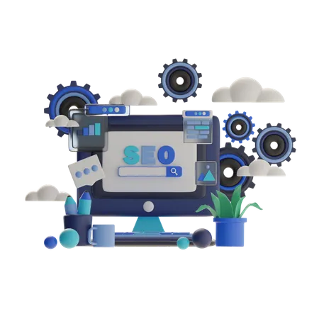 Seo Optimization  3D Illustration