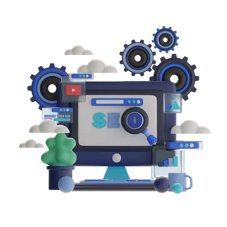 Seo Optimization  3D Illustration