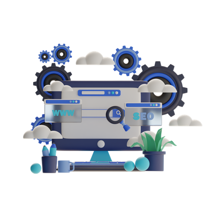 Seo Optimization  3D Illustration