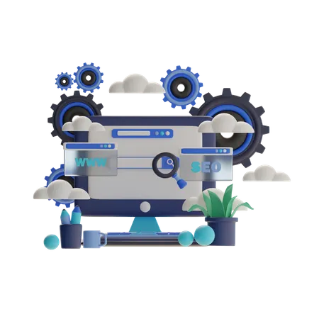 Seo Optimization  3D Illustration