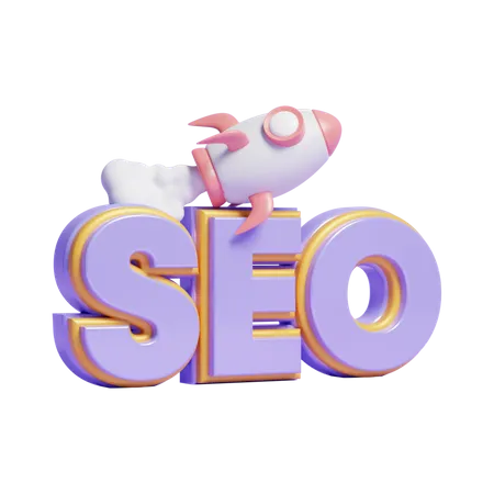 3 D Seo Optimization Icon With Flying Rocket Icon Or 3 D Social Media Marketing Seo Concept Icon 3D Icon