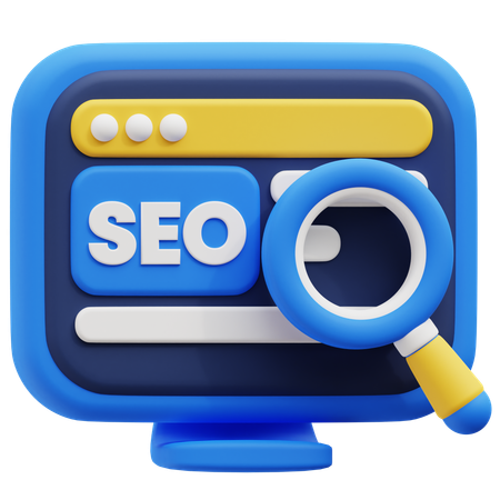 SEO Optimization Dashboard  3D Icon