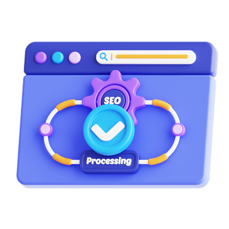 SEO Process  3D Icon