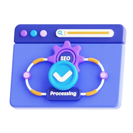 SEO Process  3D Icon