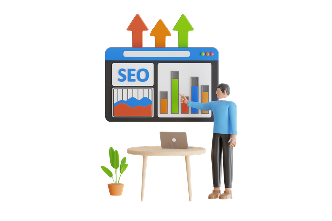 Seo Ranking  3D Icon