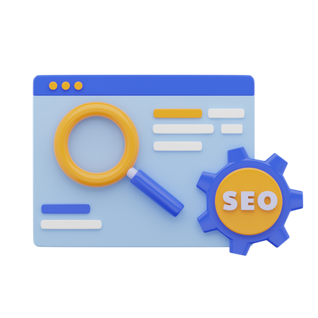 Seo Search Engine  3D Icon