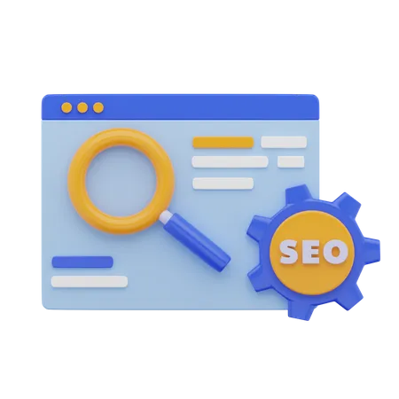 Seo Search Engine  3D Icon