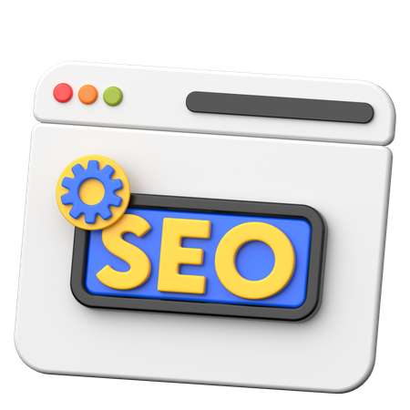 Seo Setting  3D Icon