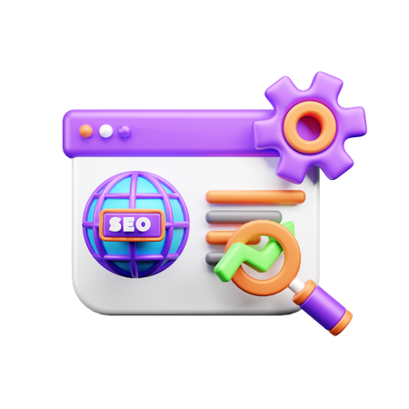 Seo Setting  3D Icon