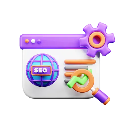 Seo Setting  3D Icon