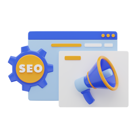 Seo Social Media Promotion  3D Icon