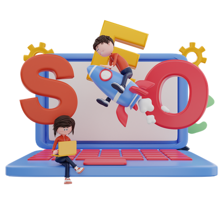 Seo startup  3D Illustration