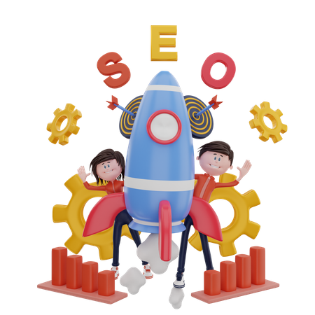 Seo startup  3D Illustration