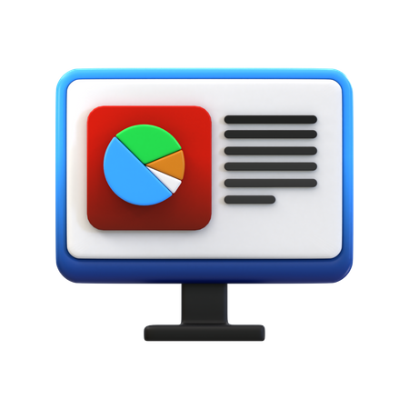 Seo Statistric Report  3D Icon