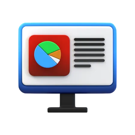 Seo Statistric Report 3D Icon