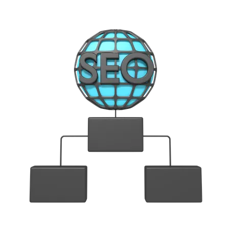 3 D Icon Of Browser Structure SEO 3D Icon