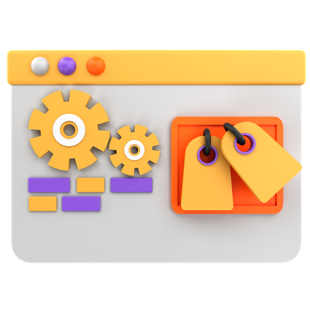 Seo Tag  3D Icon