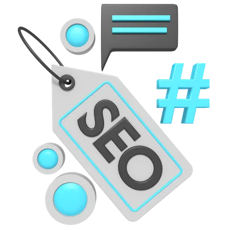 SEO Tag Chat Sharing 3D Icon