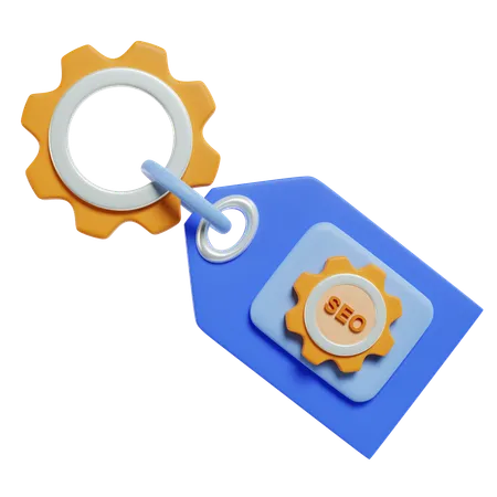 Seo Tag Keychain  3D Icon