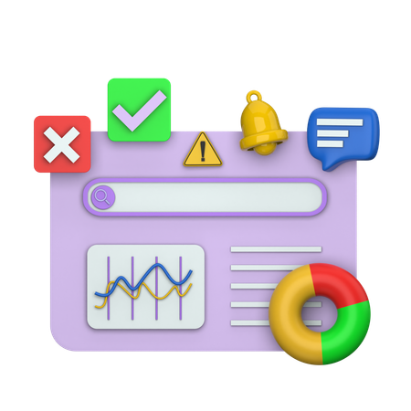 Seo Traffic Growth  3D Icon