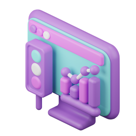 Trafic de référencement  3D Illustration