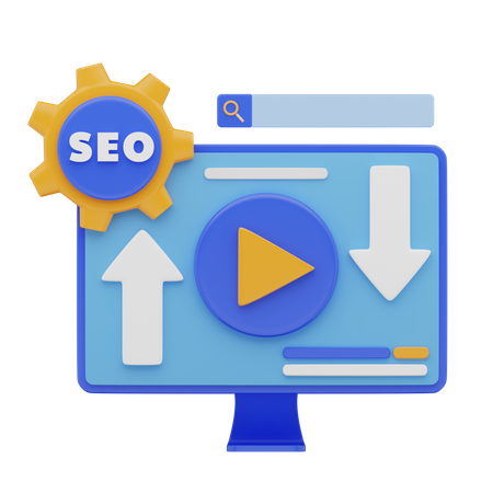 Seo Video Marketing  3D Icon