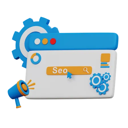 Seo Web  3D Icon