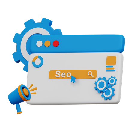 Seo Web  3D Icon