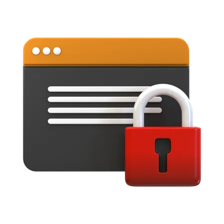 Seo Web Security  3D Icon