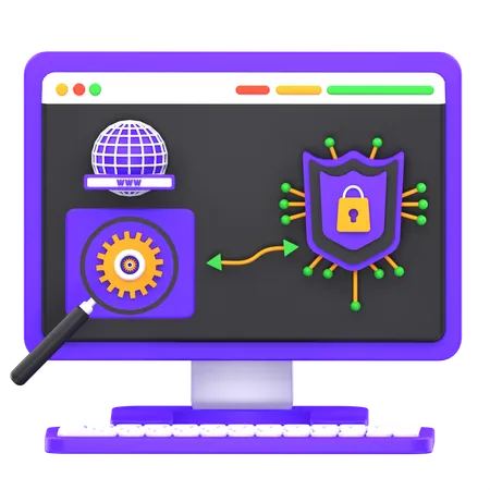 Seguridad web SEO  3D Icon