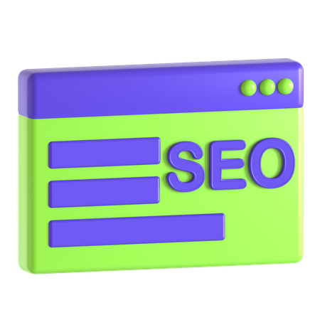 SEO ウェブサイト  3D Icon