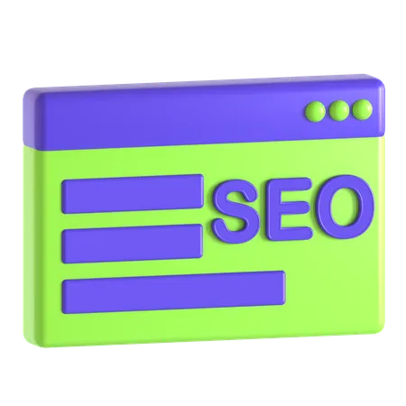 SEO ウェブサイト  3D Icon