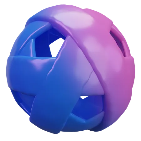 Sepak Takraw Ball  3D Icon