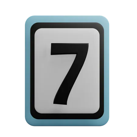 Numéro 7  3D Icon