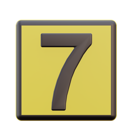 Numéro sept  3D Icon