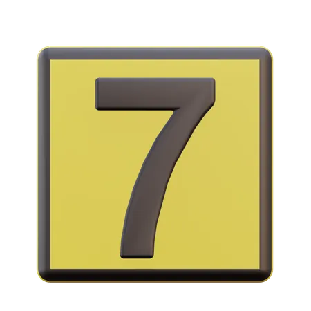 Numéro sept  3D Icon