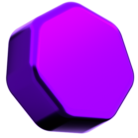 Forma abstrata septagon  3D Icon
