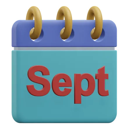 September  3D Icon