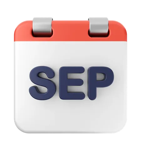 September Calendar  3D Icon