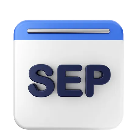 September Calendar  3D Icon