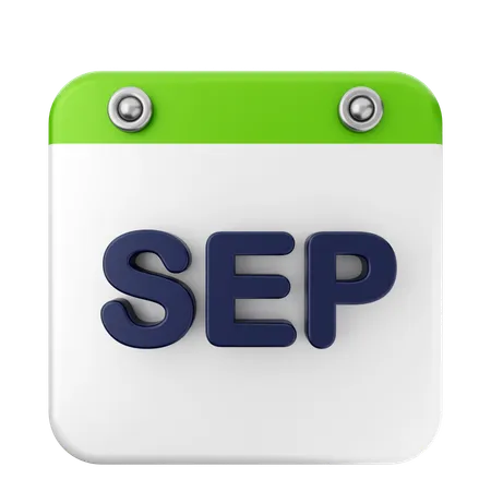 September Calendar  3D Icon