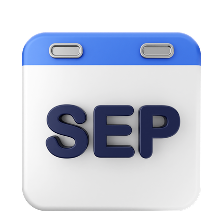 September Calendar  3D Icon