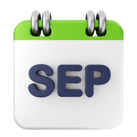 September Calendar  3D Icon