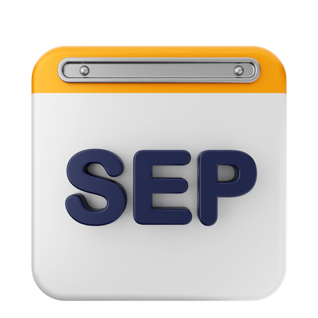 September Calendar  3D Icon