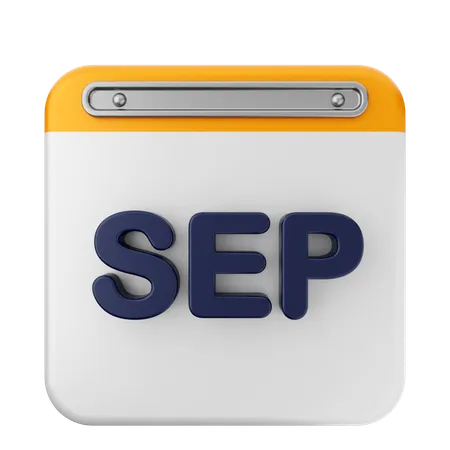 September Calendar  3D Icon