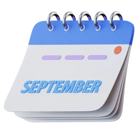 September Kalender  3D Icon